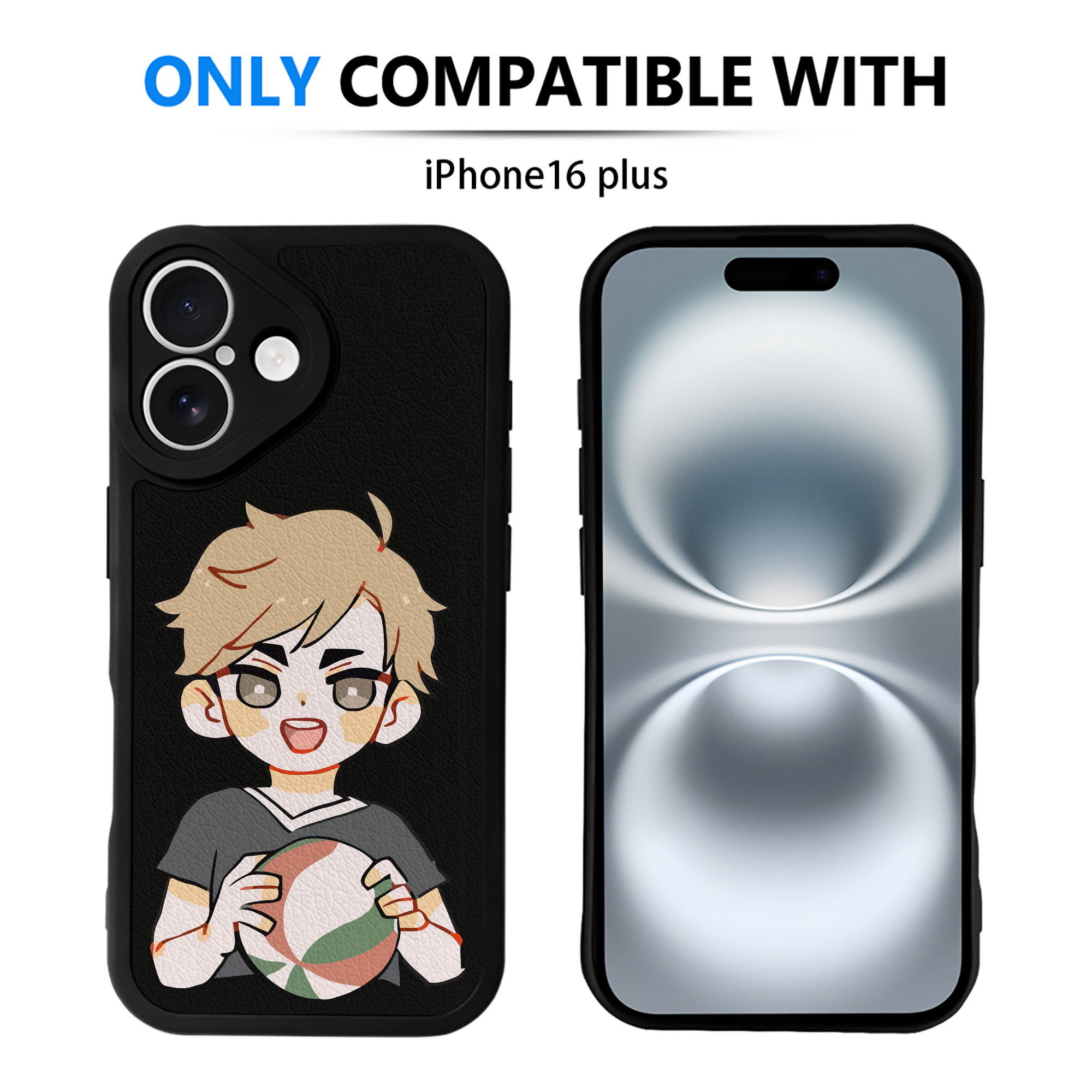 （画像用） ハイキュー!! Haikyu!! 【iPhone 16シリーズ対応】シリコンスマホケース（レザー調） 材質：シリコン
